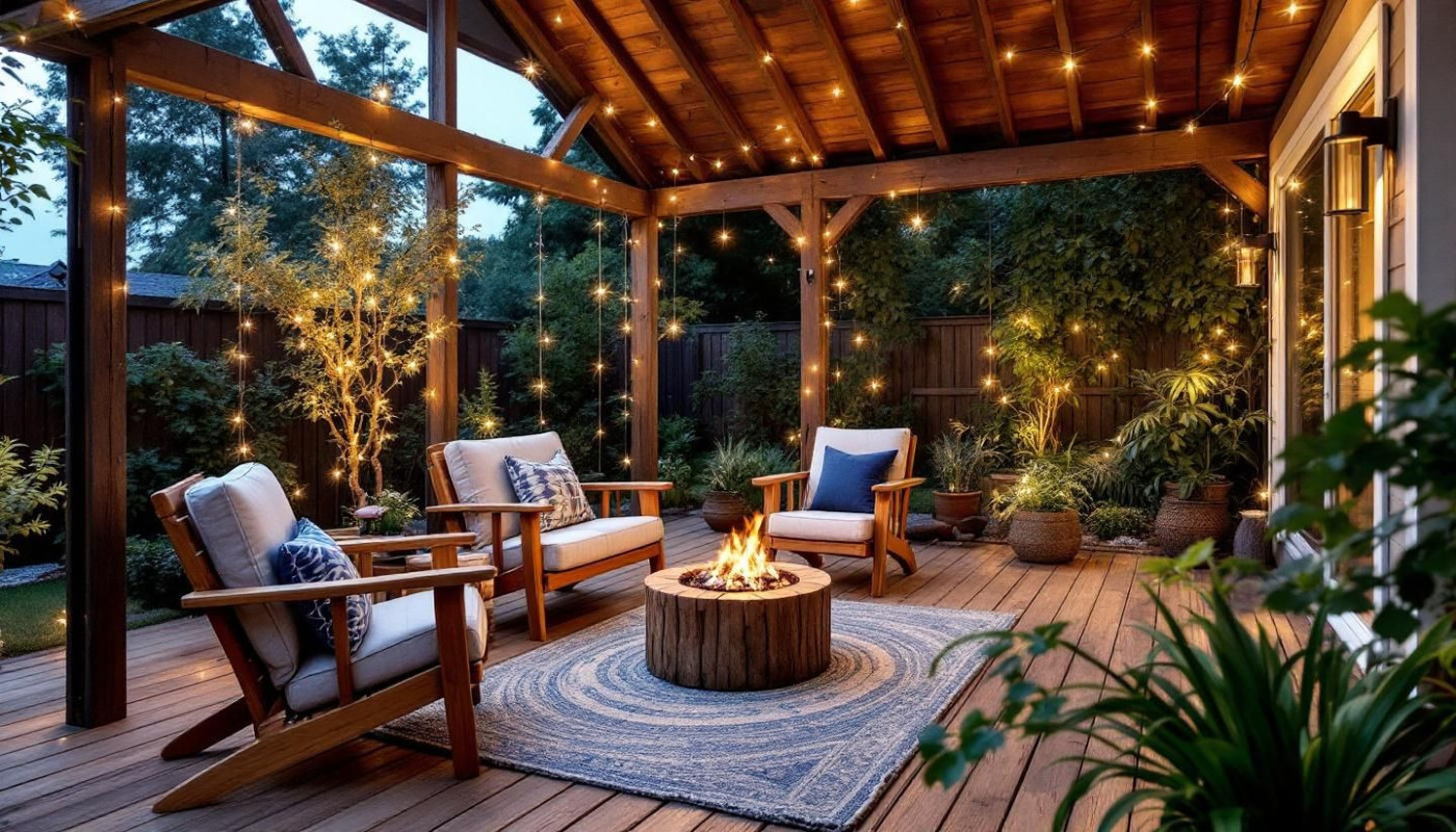 Stratégies pour intégrer un éclairage durable dans son salon extérieur